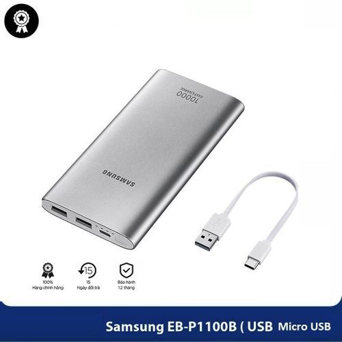 Samsung Power Bankk 10000 mAh Originalee Fast charge dual usb port Micro usb
 Fiche Technique et Prix au Maroc
