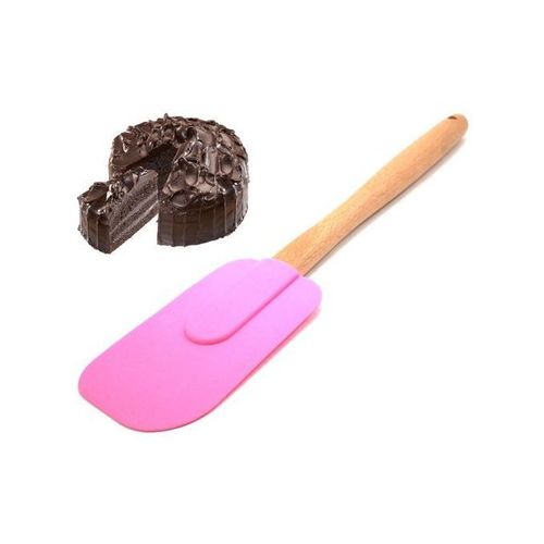 Spatule à Gâteau en Silicone manche en bois Spatule de Chaud Grattoir
 Fiche Technique et Prix au Maroc