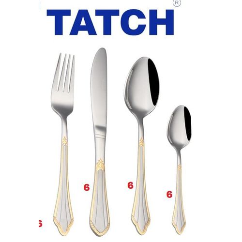 TATCH COUVERT DE TABLE 24 PCS DORE
 Fiche Technique et Prix au Maroc