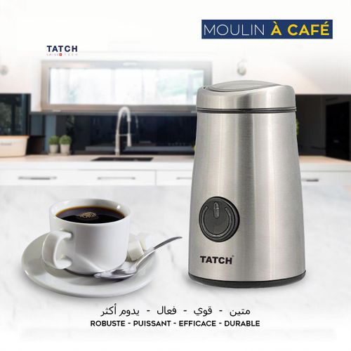 TATCH Moulin Eléctrique 50g INOXydable pour café, herbes & épices Puissance MAXI
 Fiche Technique et Prix au Maroc
