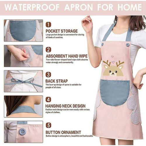 Tablier de cuisine imperméable à l'huile avec poche, Tablier pour ménage
 Fiche Technique et Prix au Maroc