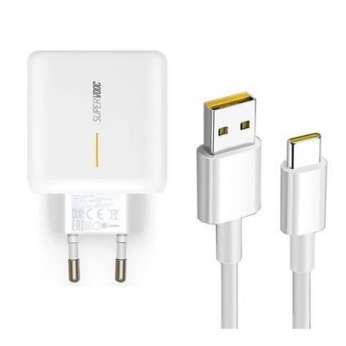 realme Adaptateur d'alimentation d'origine 65W SuperVOOC Avec Cable Tybe-C
 Fiche Technique et Prix au Maroc
