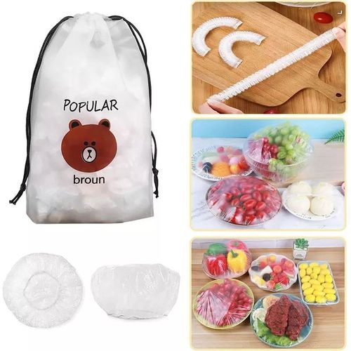 100 sacs de conservation des aliments réutilisables élastiques
 Fiche Technique et Prix au Maroc