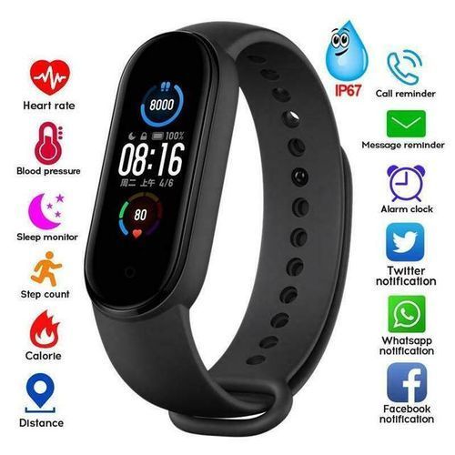 Bracelet connecté M5 pour hommes et femmes,moniteur d'activité physique
 Fiche Technique et Prix au Maroc
