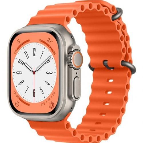 Band Replacement Strap Compatible with Apple Watch Série 1 à 8, SE et Ultra . taille:42/44/45/49MM, orange
 Fiche Technique et Prix au Maroc