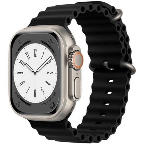 Band Replacement Strap Compatible with Apple Watch Série 1 à 8, SE et Ultra, 42/44/45/49MM, noir
 Fiche Technique et Prix au Maroc