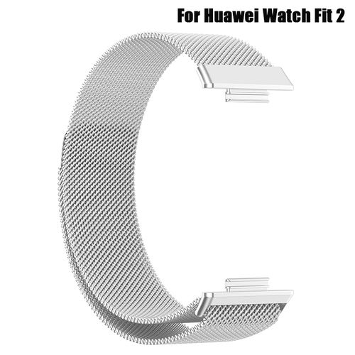 Bande de Remplacement Bracelet Silver en acier inoxydable pour Huawei Watch Fit 2
 Fiche Technique et Prix au Maroc