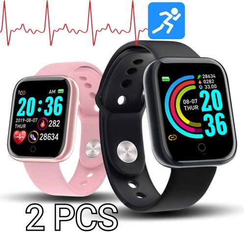 2 PCS Smart Bracelet smart watsh montre intelligente avec écran tactile pour homme ET femme
 Fiche Technique et Prix au Maroc