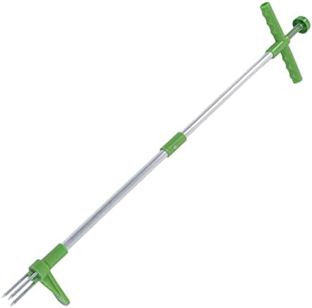 Fauitay Outil d'extraction de mauvaises herbes, désherbeur debout et extracteur de mauvaises herbes, outil manuel avec 3 griffes, extracteur de racines debout, outil de jardinage à long manche Avis, Fiche Technique et Prix au Maroc