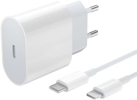 20W Chargeur Rapide pour iPhone 12, USB C Chargeur pour iPhone 13, 13 Mini, 13 Pro, 13 Pro Max, 14, 11, X, XS, XS Max, XR, SE, iPad, AirPods, USBC Prise Secteur Adaptateur avec 1.5m Câble Fiche Technique et Prix au Maroc