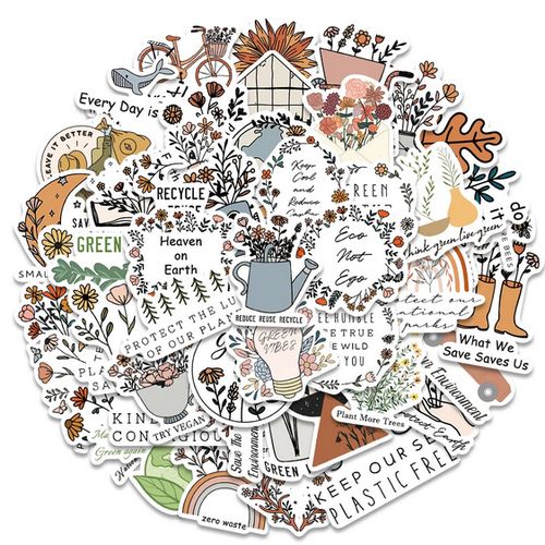 25 B02 Protect The Environment Stickers English Decals For Laptop Luggage Fridge Scrapbook
 Fiche Technique et Prix au Maroc