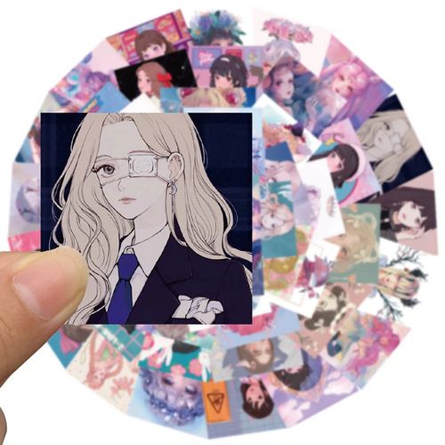 25 V04 Cartoon Anime Girls Illustration Stickers Cute Beauty Sweetheart Decals
 Fiche Technique et Prix au Maroc