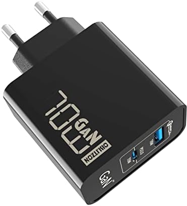 70W USB C Chargeur Rapide, 2 Ports PD GaN Chargeur Adaptateur Type C pour MacBook Pro/Air, Dell XPS 15, Google Pixel, iPhone 14/13, iPad Pro, Samsung Galaxy S23/S22/S21 Fiche Technique et Prix au Maroc