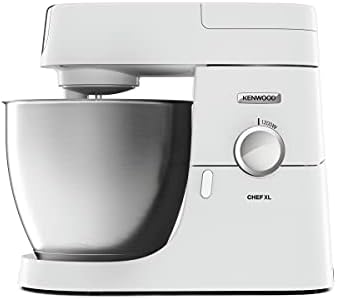 Kenwood Chef XL KVL4101W Robot de cuisine en acier inoxydable 6,7 l avec système de sécurité interlock, 1200 W, kit de 3 pièces et deuxième bol Blanc Avis, Fiche Technique et Prix au Maroc
