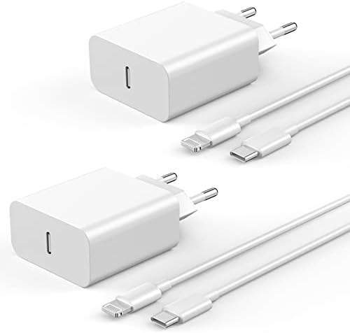 Chargeur Rapide iPhone, 4-Pack [Certifié Apple MFi] Chargeur Mural USB C PD 20W avec câble de Charge Rapide USB C vers Lightning de 2 mètres Compatible avec iPhone 14 13 12 11 Pro Max XS XR X 8 iPad Fiche Technique et Prix au Maroc