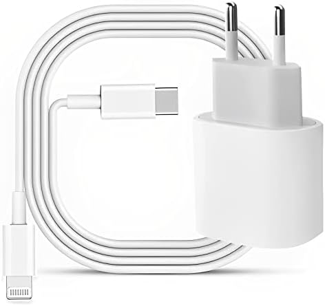 Chargeur iphone，20W Apple Chargeur PD Rapide USB C avec Câble 6FT C vers Lightning Adaptateur de Chargeur de Type C pour iPhone 14/14 Plus/14 Pro/14 Pro Max/13/12/11/X/SE/iPad Pro【Apple MFi Certifié】 Fiche Technique et Prix au Maroc
