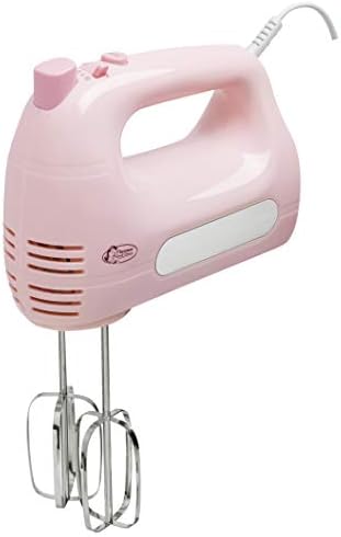 Bestron Batteur Electrique au Design Rétro avec Fouets et Crochets Pétrisseurs, Sweet Dreams, 6 Vitesses, 300 Watt, Rose Avis, Fiche Technique et Prix au Maroc