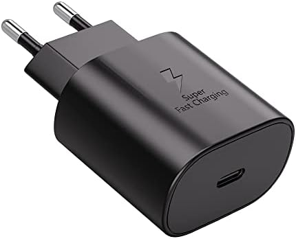 Chargeur 25W USB C Chargeur Rapide pour Samsung Galaxy S23, S20, S21 FE, S21 Ultra, S22, S8, Note 20, A52S, A53, A72, M43, M53, Z Fold3, Fold4, Flip 3, Flip 4, Super Fast Charging Alimentation Type C Fiche Technique et Prix au Maroc