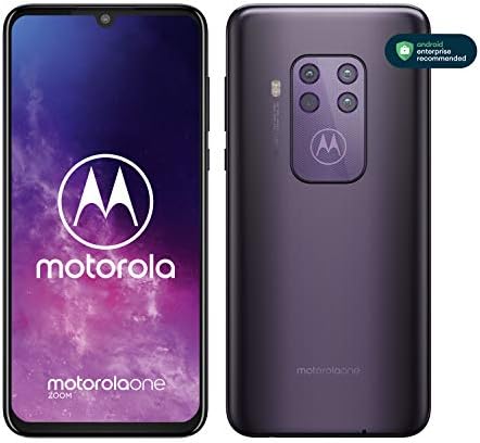 Motorola One Zoom avec Alexa Hands-Free (Ecran FHD+ 6,4 Pouces, 4Go RAM, 128Go ROM, Double Nano SIM, Android 9.0, Quadruple Camera) Violet [Exclusivité Amazon] Fiche Technique et Prix au Maroc