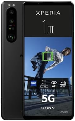Sony Xperia 1 III, Smartphone Android, Téléphone Portable 5G, Ecran 6.5" 21:9 CinemaWide 4K HDR OLED 120Hz - 4 objectifs ZEISS T* Noir, Version FR (Reconditionné) Fiche Technique et Prix au Maroc