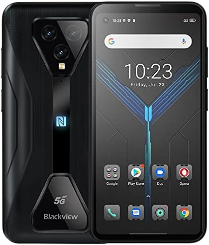 Blackview 5G Jeu Smartphone Incassable BL5000, Dimensity 700 8GB+128GB, Android 11 IP68 Robuste Telephone, 6.36'' FHD+, 4980mAh, Système de Jeu Professionnel, Caméra Ultra-Large 125°, GPS NFC Noir Fiche Technique et Prix au Maroc