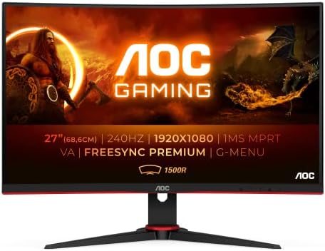 AOC Écran gaming C27G2ZE 68 cm (27 pouces) (FHD, HDMI, DisplayPort, hub USB, FreeSync, temps de réponse 0,5 ms (MPRT), 240 Hz, 1920 x 1080) noir/rouge Fiche Technique et Prix au Maroc