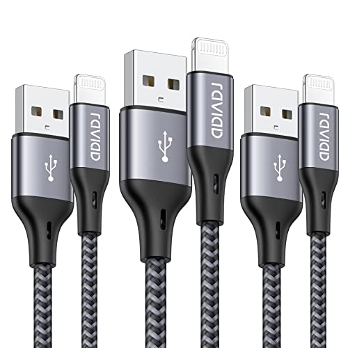 RAVIAD Câble iPhone 2M Lot de 3, Cable Chargeur iPhone Certifié MFi Câble Lightning Nylon Tressé Ultra Résistant Charge Rapide Compatible avec iPhone 14 13 12 Pro Max 11 XR XS X 8 7 Plus 6s 6 5s SE Fiche Technique et Prix au Maroc