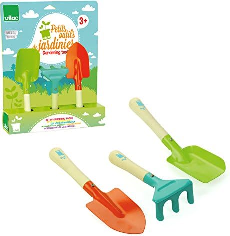 Vilac- Petits Outils de Jardinier, 3803, Bleu Avis, Fiche Technique et Prix au Maroc