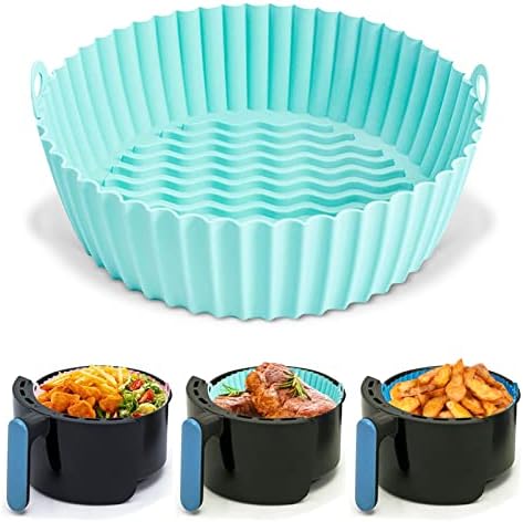 Panier Friteuse en Silicone,21 cm Pot en Silicone pour Friteuse à Air,Air Doublure de Four à Friteuse,Accessoire Air Fryer Pot Réutilisable,pour Airfryer,Micro-Ondes,Le Moule à Gâteau (A) Avis, Fiche Technique et Prix au Maroc