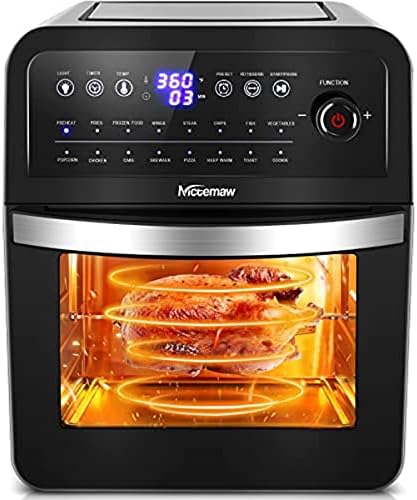 COOCHEER Friteuse à air chaud 1700 W avec 16 programmes, capacité 12 L, 5 accessoires, avec écran LED, réglage de la température et minuterie AMB005474_4 Avis, Fiche Technique et Prix au Maroc