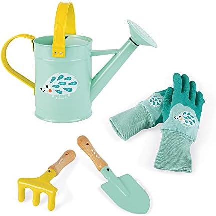 Janod - Set du Petit Jardinier Happy Garden - Set de 4 Outils de Jardinage pour Enfant - Motricité Fine - Couleur Menthe - Dès 3 Ans, J03187 Avis, Fiche Technique et Prix au Maroc