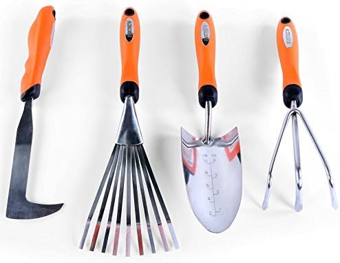 Set 4 Outils de Jardinage à Main FUXTEC - grattoir à Joint, Griffe de Jardin 3 Dents, râteau à Main 9 Dents et Pelle à Main. Robustes, précis et fiables. Avis, Fiche Technique et Prix au Maroc