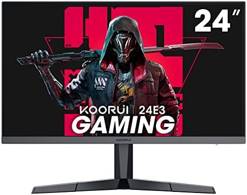 KOORUI Ecran PC Gamer 24 Pouces, 165Hz 1080p 1ms IPS, FreeSync Compatible avec G-Sync, Moniteur PC HDMI, Angle de Vision de 178°, Montage Mural VESA (FHD 1920x1080, DisplayPort) Noir Fiche Technique et Prix au Maroc