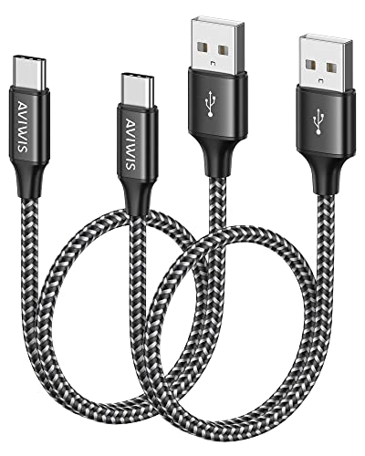 AVIWIS Câble USB C Court [50CM, Lot de 2] 3A Cable USB C Charge Rapide Nylon Tressé Chargeur Type C pour Samsung Galaxy S22 S21 S20 S10 S9 S8 A12 A21 A51, Huawei P50 P40, Redmi Note 10 9, Oneplus-Noir Fiche Technique et Prix au Maroc