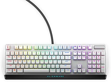 Alienware Clavier de gaming RVB à profil bas Alienfx par touche LED RVB – Contrôles multimédia et passage USB – Commutateurs rouges Cherry MX Low Profile Lumière lunaire à profil bas. Lumière lunaire. Fiche Technique et Prix au Maroc