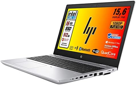 HP ProBook 650 G4 intel i5-8350U Intel® Core™ i5 de 8ème janv. 15.6" 1920 x 1080 pixels, Suite Office, RAM 16 Go SSD 512G, 15,6" FHD, 3 x USB 3.0, 1 x HDMI, Wi-Fi, Win 11 Pro (Reconditionné) Fiche Technique et Prix au Maroc