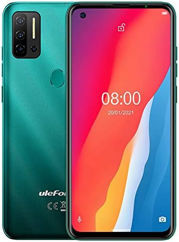 Ulefone Téléphone Portable Debloqué Android 11, Note 11P 4G Smartphone, Helio P60 Octa-Core 8Go+128Go,Dual SIM+SD Dédiée Extension 2To,Caméra Quatre 48MP, Ecran HD+ 6,55’’, Empreinte Digitale Vert Fiche Technique et Prix au Maroc