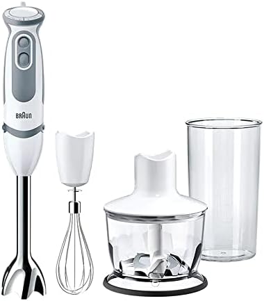 Braun Mixeur Plongeant MultiQuick 5 Vario MQ5235WH, Kit Accessoires Bol Hachoir, Fouet, Verre Doseur, 21 Vitesses, Anti Eclaboussures Avis, Fiche Technique et Prix au Maroc