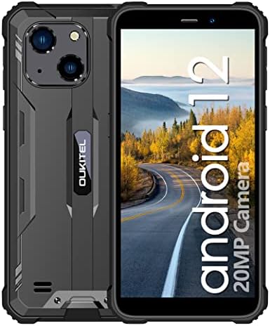 OUKITEL WP20 Téléphone Portable Incassable(2022), Android 12 Smartphone, Triple Caméra 20MP, 6300mAh Batterie, 5.93" HD+, 4 Go + 32 Go 1 to Extensible, Antichoc/IP68/69K/Face ID/OTG/GPS/Dual SIM 4G Fiche Technique et Prix au Maroc