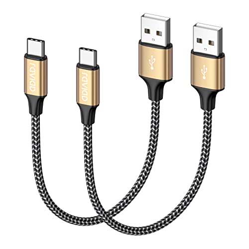 RAVIAD Câble USB C Court [0.3M, Lot de 2], Cable USB C Charge Rapide Nylon Tressé 3.1A Chargeur Type C pour Samsung Galaxy S21 S20 S8 S9 S10 A50 A51 A20e, Huawei P40 P30 P20, Redmi Note 10- Or Fiche Technique et Prix au Maroc