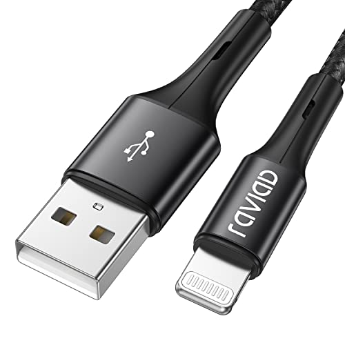 RAVIAD Cable iPhone Chargeur iPhone 3M, [Certifié MFi] Câble iPhone Nylon Tressé Ultra Résistant Fil Charge Rapide Compatible avec iPhone 14 13 12 11 Pro Max Mini XR XS X 8 7 6 Plus 6s 6 SE 5 5s 5c Fiche Technique et Prix au Maroc