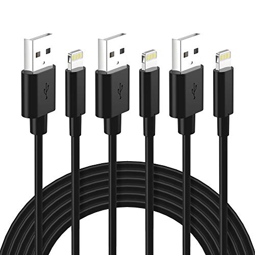 ilikable Lot de 3 Câble iPhone 2M Cable Chargeur iPhone Certifié MFi Câble Lightning avec Connecteur Résistant Charge Rapide Compatible avec iPhone 11/XS/8 Plus/7 Plus/6s/iPad Pro/Air/Airpods-Noir Fiche Technique et Prix au Maroc