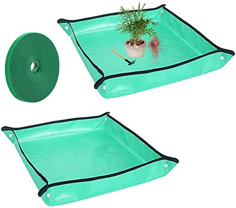 FANNAS Tapis de Rempotage, 2 Pièces Tapis de Jardinage Pliable, 100x100cm Outils Succulentes Imperméable avec 10m Attaches de Jardin pour Plantes, pour Jardin, Rempotage, Plantes Succulentes, Semis Avis, Fiche Technique et Prix au Maroc