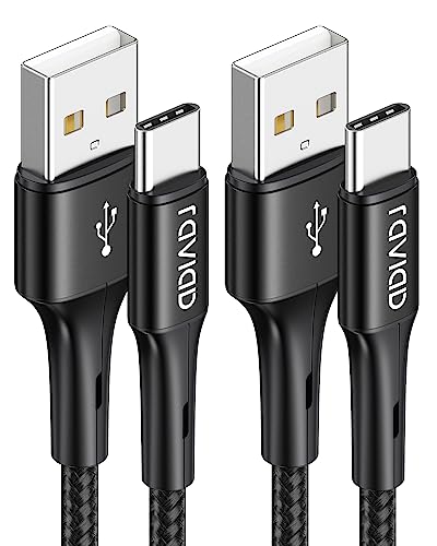 RAVIAD Câble USB C [1M, Lot de 2], Cable USB C Charge Rapide Nylon Tressé 3A Chargeur Type C pour Samsung Galaxy S21 S20 S8 S9 S10 A50 A51 A20e, Huawei P40 P30 P20, Redmi Note 10- Noir Fiche Technique et Prix au Maroc