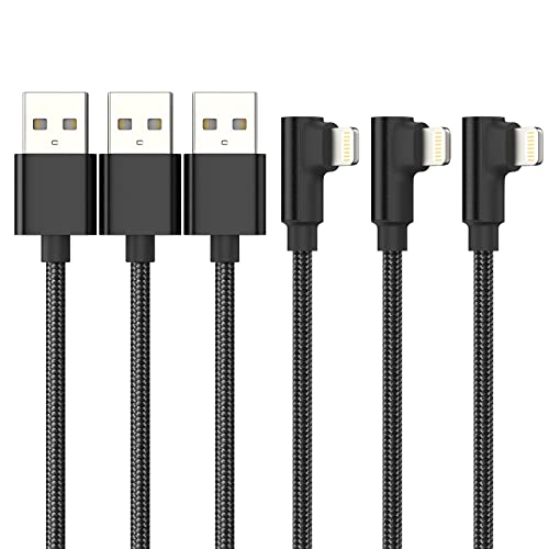 ADILIFT 2m Câble iPhone Chargeur Angle Droit, [Certifié MFi] Lot de 3 Nylon Tressé Câble à 90 Degrés iPhone Lightning Charge Rapide pour iPhone 11/11 Pro/X/XS/XS Max/XR/8/8 Plus/7/7 Plus/6s/6s Plus Fiche Technique et Prix au Maroc