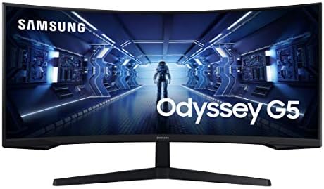 SAMSUNG ODYSSEY G5 34'' Ecran PC Gaming Incurvé 1000R, Dalle VA 34", Résolution UHD ultra-large (3440x1440), 165Hz, 1ms, Noir Fiche Technique et Prix au Maroc