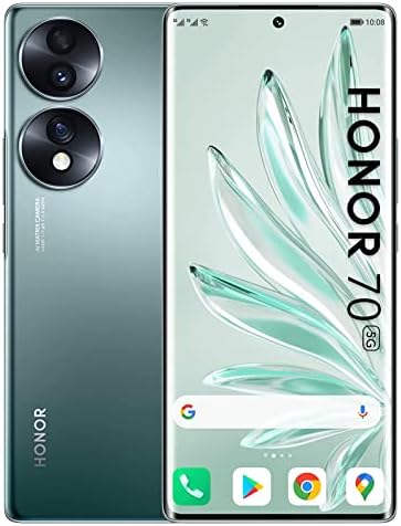 HONOR 70 Smartphone 5G 8GB 256GB, Ecran OLED 6,67'' (120Hz), Triple caméra arrière 54MP, Batterie 4800mAh 66W Supercharge, Snapdragon 778G Plus Android 12, Double Sim, NFC, Vert Fiche Technique et Prix au Maroc
