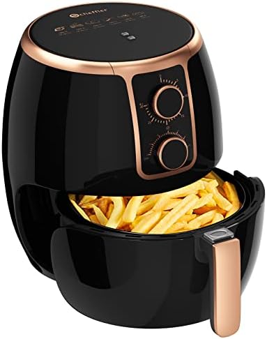 Scheffler Friteuse à air chaud de 3,7 l, 1500 W, friteuse à air chaud sans graisse, minuterie et température réglable de 80 à 200 °C, friteuse à air chaud, noir (Airfryer) Avis, Fiche Technique et Prix au Maroc