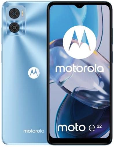 Motorola XT2239-6 Moto E22, Dual, 64GB 4GB RAM, Crystal Blue Fiche Technique et Prix au Maroc
