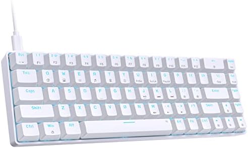 Dierya Clavier Gamer Mécanique 60% Câblé avec Interrupteur Bleu,T68se Clavier Gaming LED Rétroéclairé Type-c Mechanical Keyboard Compact 68 Touches Anti-ghosting-US Layout,Blanc Fiche Technique et Prix au Maroc